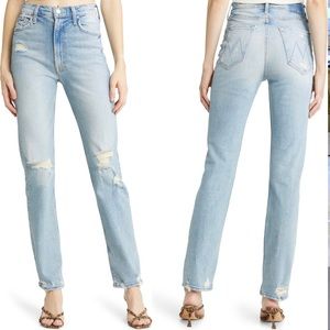 Mother Rider Skimp High Waist Straight Leg Jeans